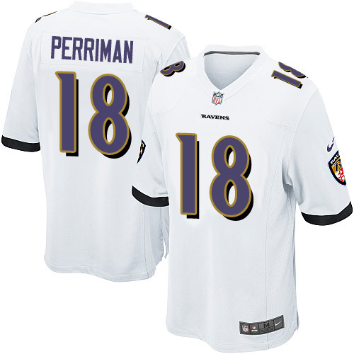 Youth Game Breshad Perriman Nike Jersey White Road - #18 NFL Baltimore Ravens